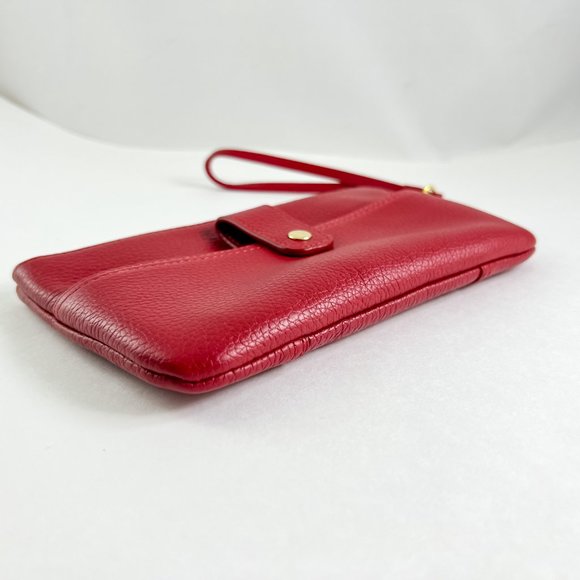 Genuine Leather Lodis Red Zipper Wristlet - Picture 11 of 13